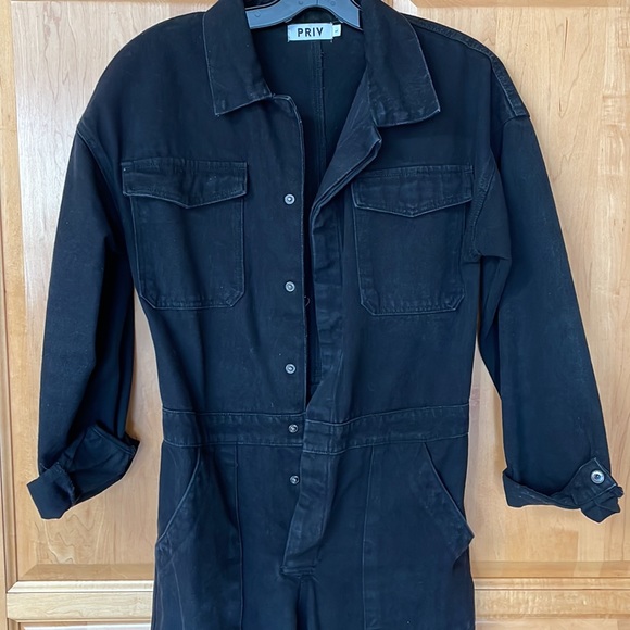 Black long sleeve jumpsuit - Picture 3 of 3